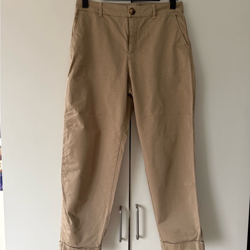 ZARA Women’s Khaki Chino Pants – Classic Beige Trousers - size 6